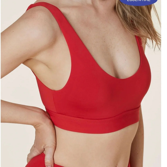 Andie The Ventura Bikini Top Swimsuit Cherry Red NWT - Picture 1 of 5